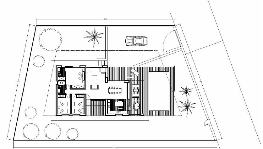 Nieuwbouw villa met 3 slaapkamers en uitzicht op zee in Dénia