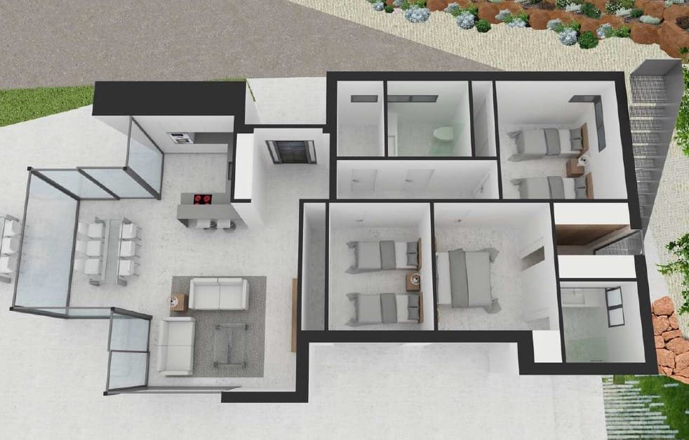 Nieuwbouw villa met 3 slaapkamers en uitzicht op zee in Dénia