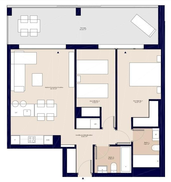 Apartamentos de 2, 3, y 4 habitaciones en Dénia cerca de la playa