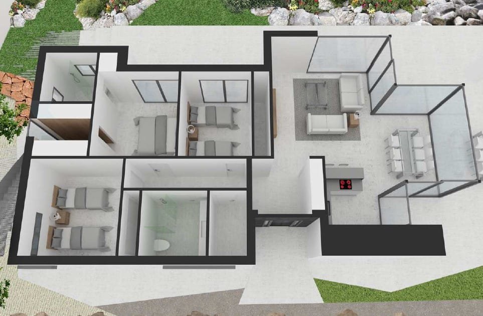 Nieuwbouw villa met 3 slaapkamers en uitzicht op zee in Dénia