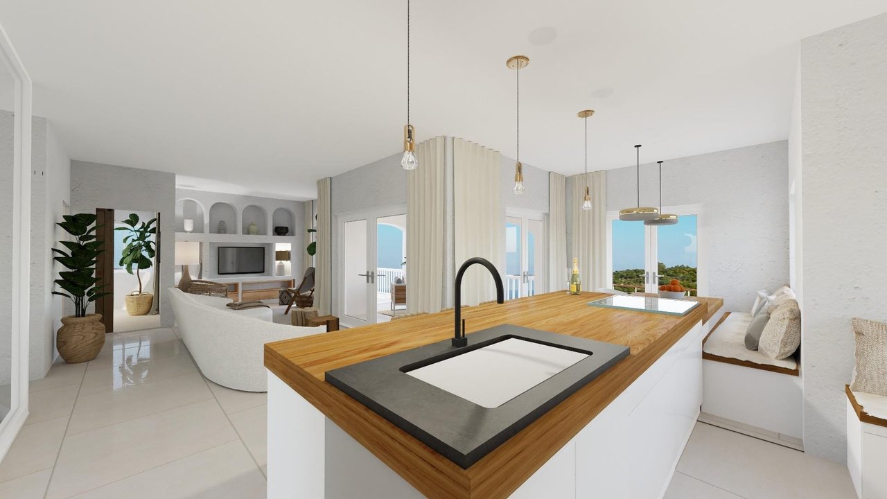 Proyecto - Villa de 5 dormitorios con vistas al mar en Jávea
