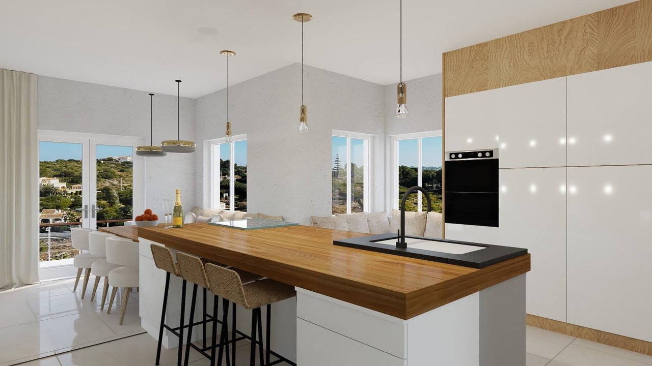 Proyecto - Villa de 5 dormitorios con vistas al mar en Jávea
