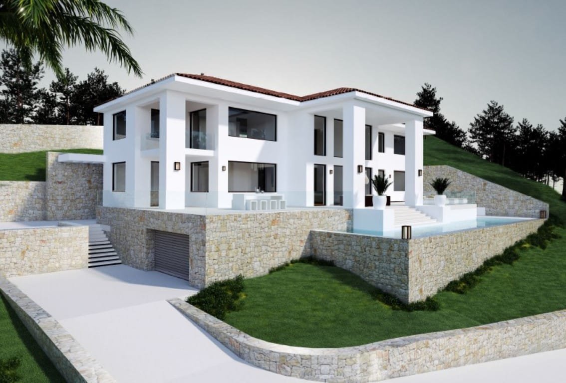 6303JAV Precioso proyecto de obra nueva con vistas al mar en venta en Jávea