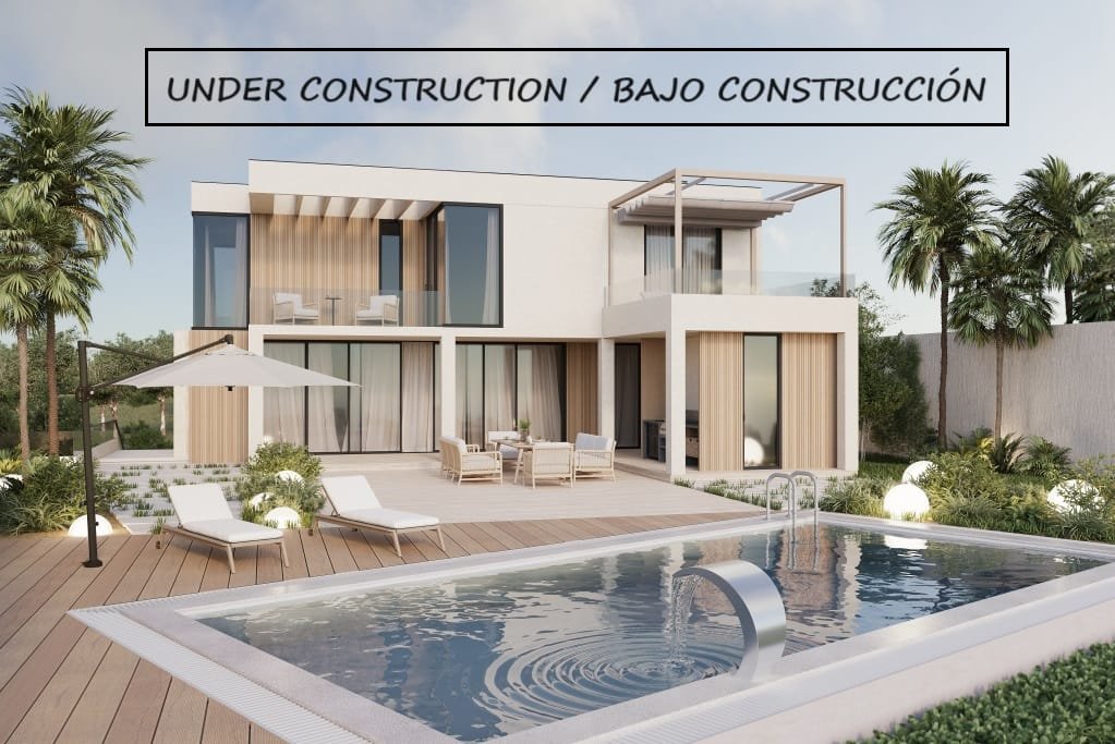 C3XY4414CAL Moderne villa met zeezicht in aanbouw in Calpe