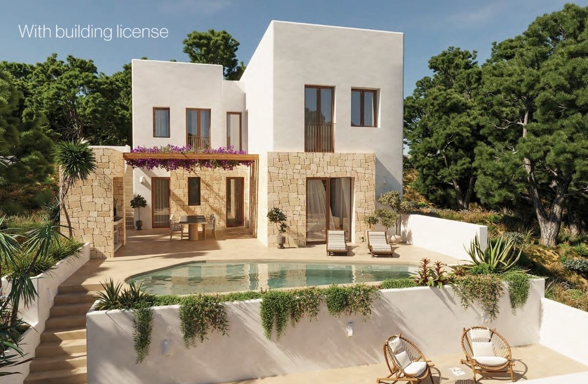 4601BEN Ibiza Style Projekt mit Baugenehmigung in Benissa zu verkaufen