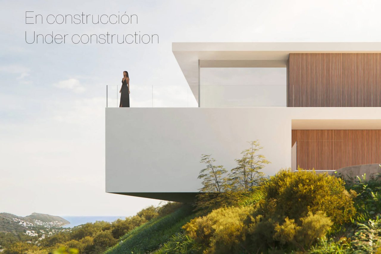 8311MOR Designer villa under construction, with open sea views, for sale in Moraira.