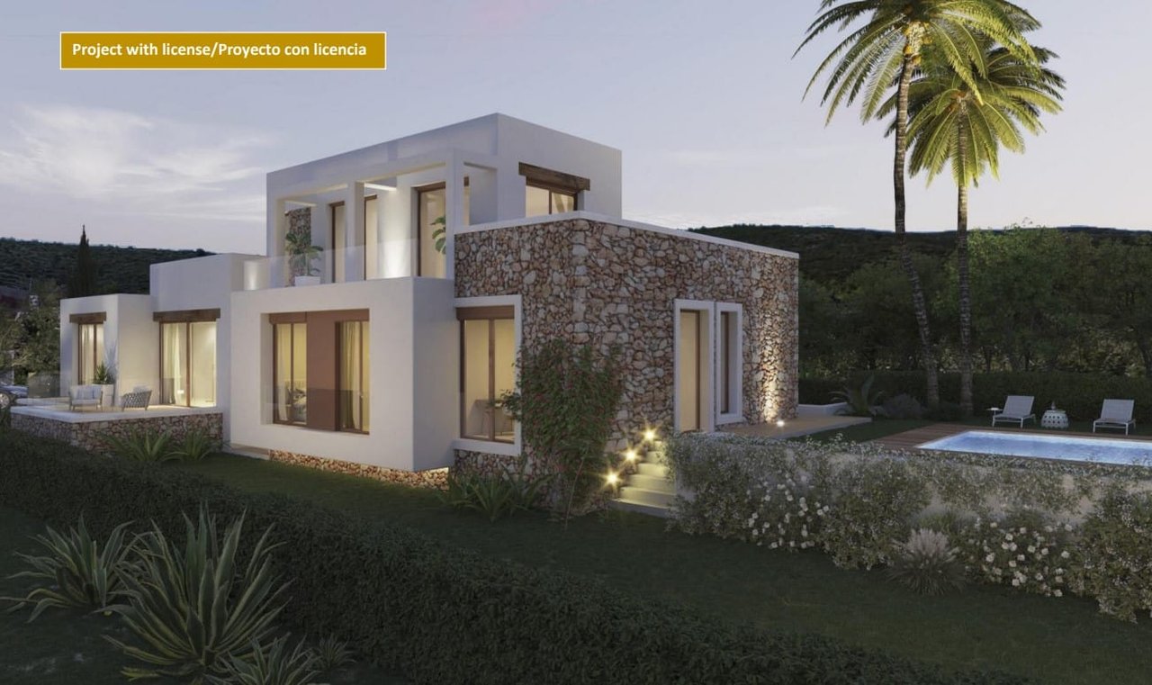 C4XY4383JAV New build villa with license on large plot for sale in Lomas del Rey, Jávea
