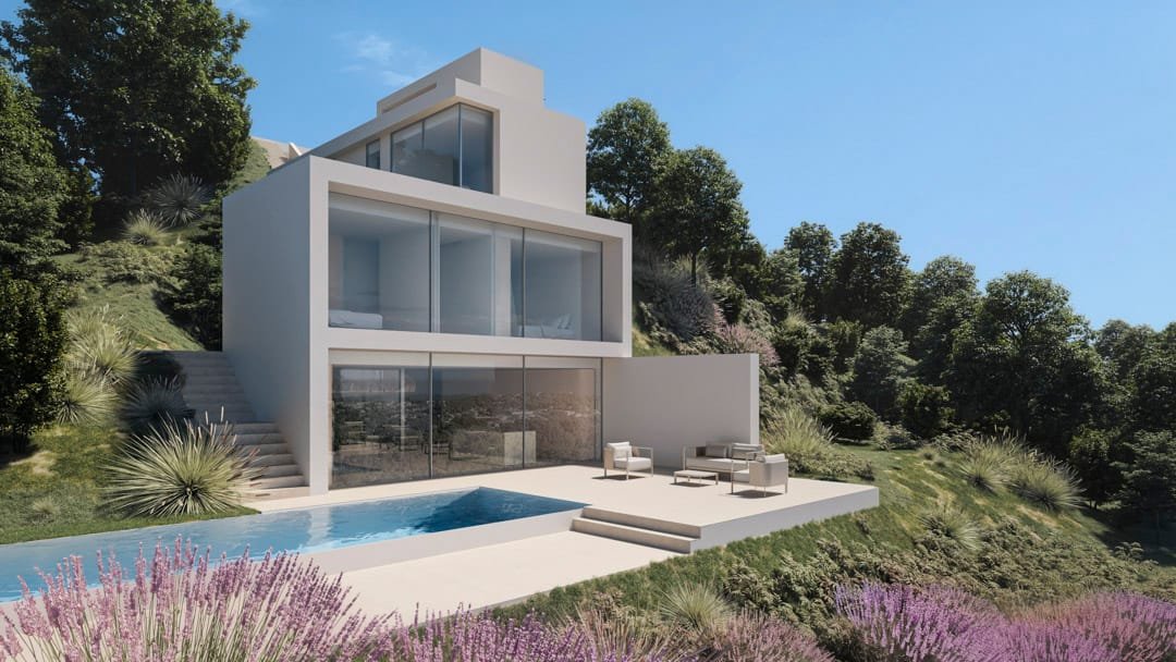 4309BEN Luxury new build villa with panoramic sea views for sale in Benissa