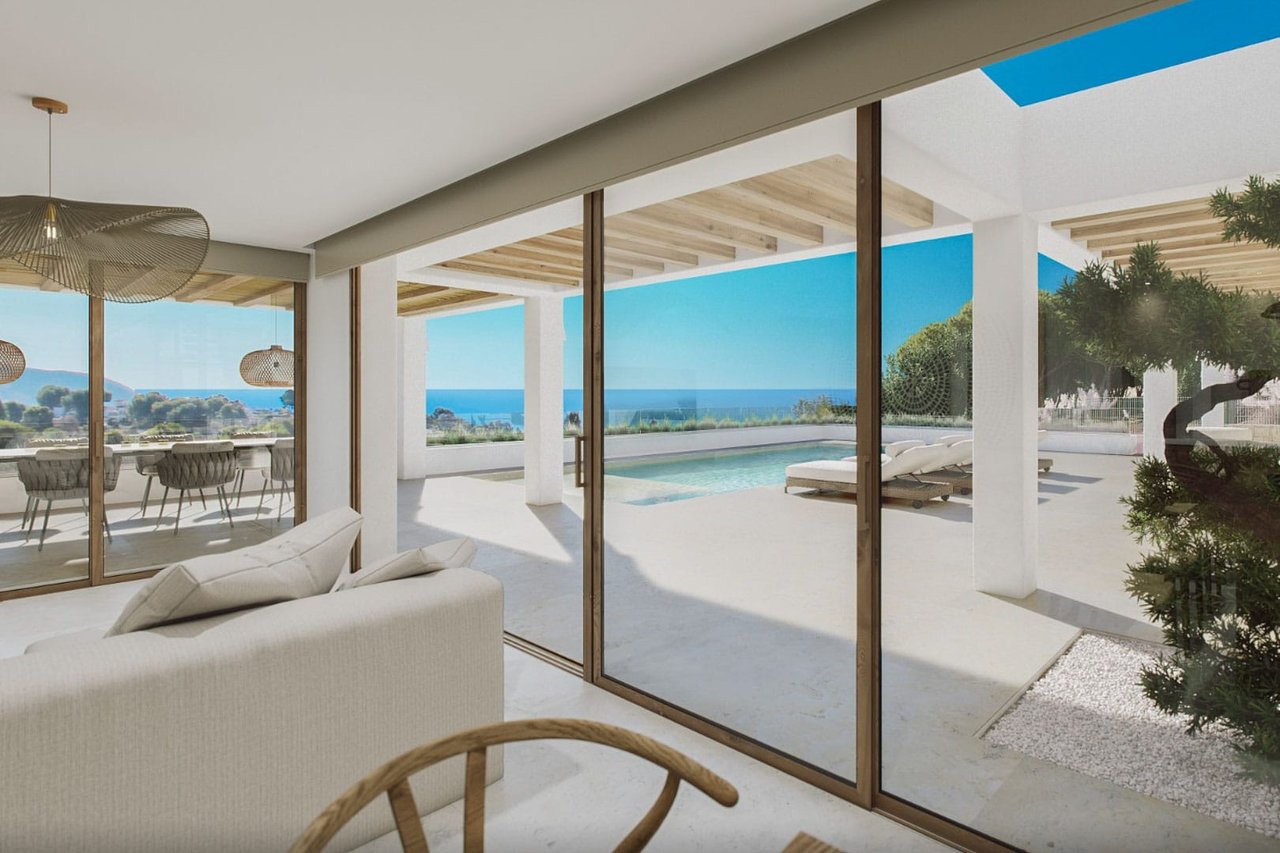 Projet de villa 8325MOR avec vue sur mer, en construction, à vendre à Moraira.