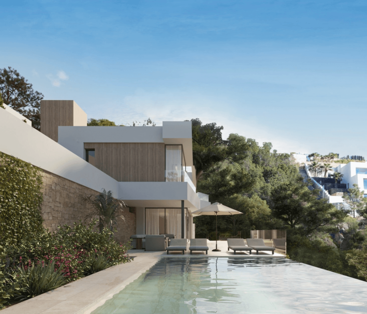 Villa de nueva construcción con licencia de obra y vistas al mar en Racó del Galeno, Benissa