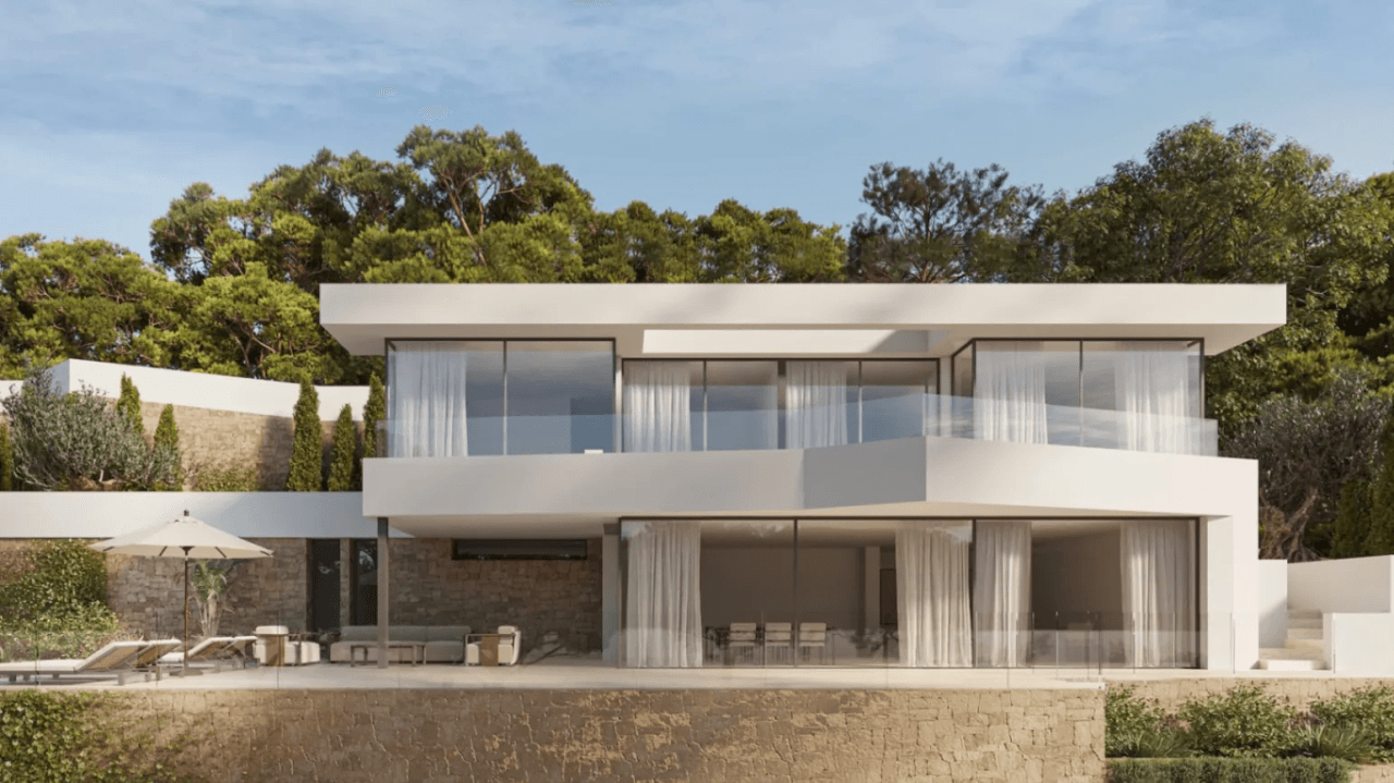 Villa de nueva construcción con licencia de obra y vistas al mar en Racó del Galeno, Benissa