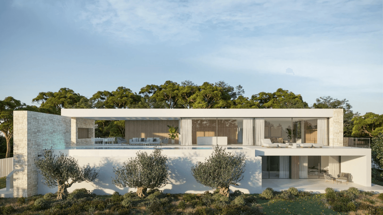 Villa neuve en construction avec vue sur mer à vendre à Moravit, Moraira