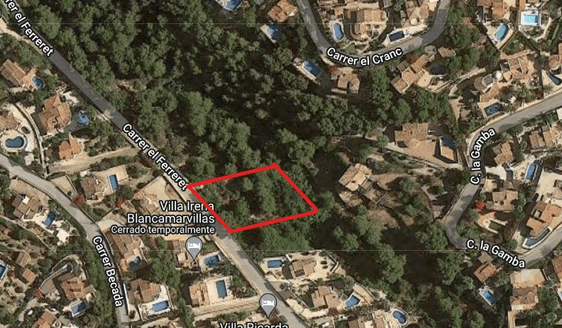4295BEN Parcela en venta a 800 m de la playa de Benissa