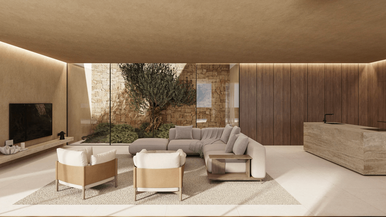 4652BEN Proyecto de villa de lujo con vistas panorámicas al mar en venta en Benissa