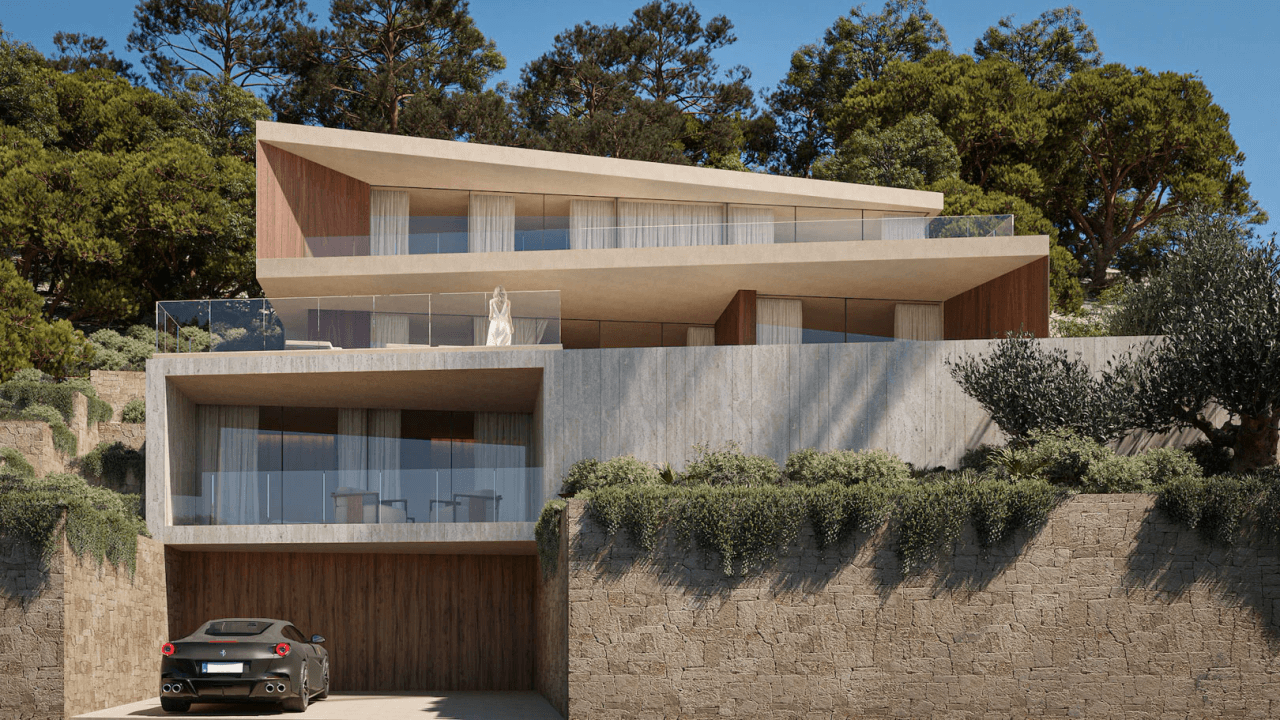 4652BEN Proyecto de villa de lujo con vistas panorámicas al mar en venta en Benissa