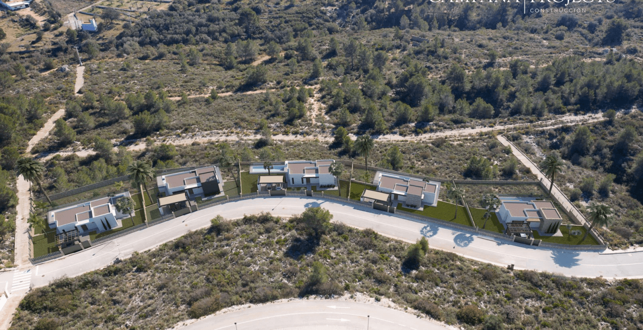 3578PED Moderno chalet de planta baja de nueva construcción en venta en Pedreguer