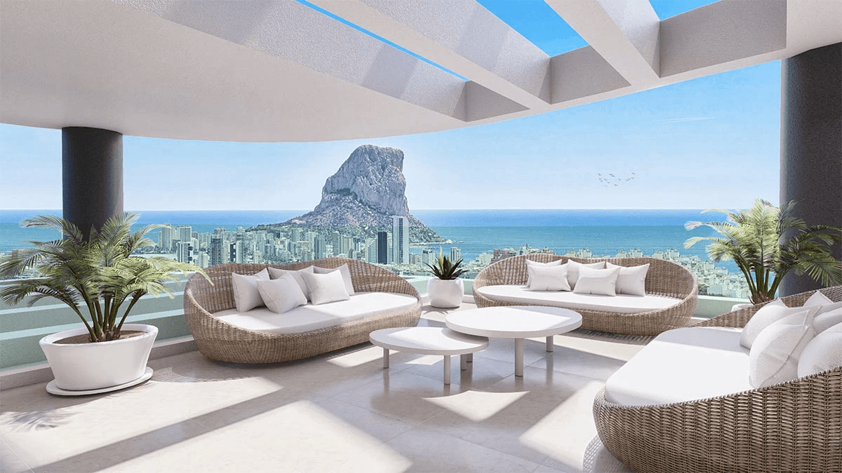 Appartements neufs de luxe en construction à vendre à Calpe, près de la plage d'Arenal-Bol.